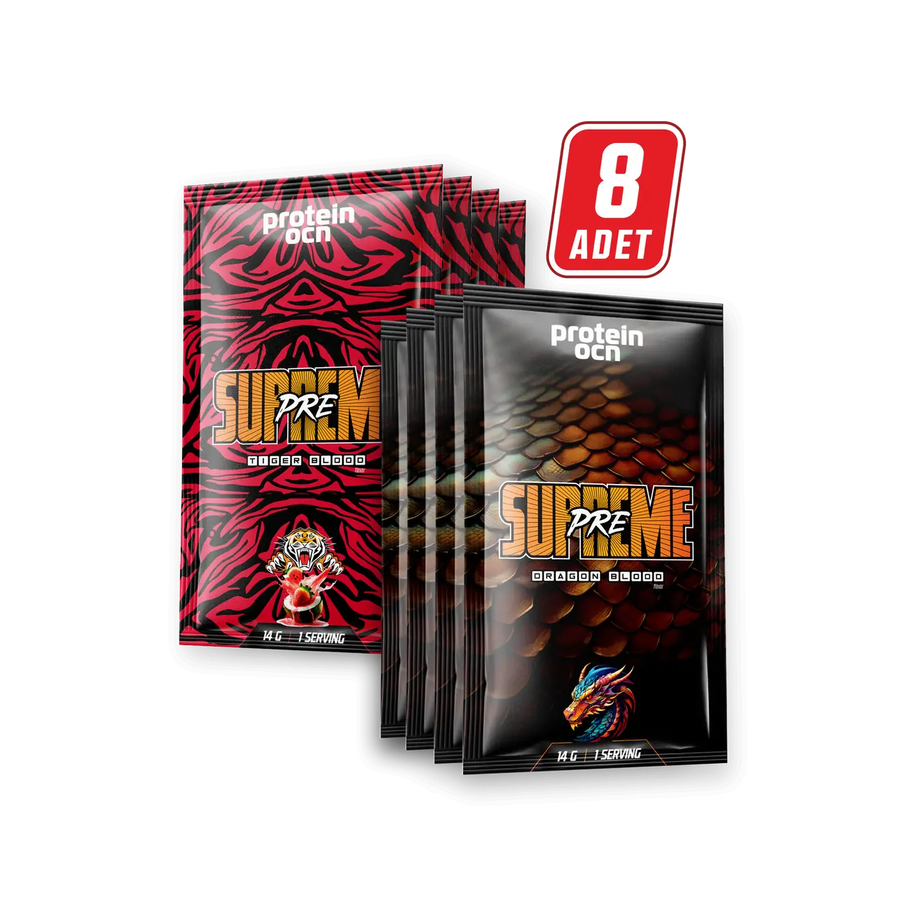 ProteinOcean Pre - Workout Supreme Karma Kutu 8'Li - Görsel 2