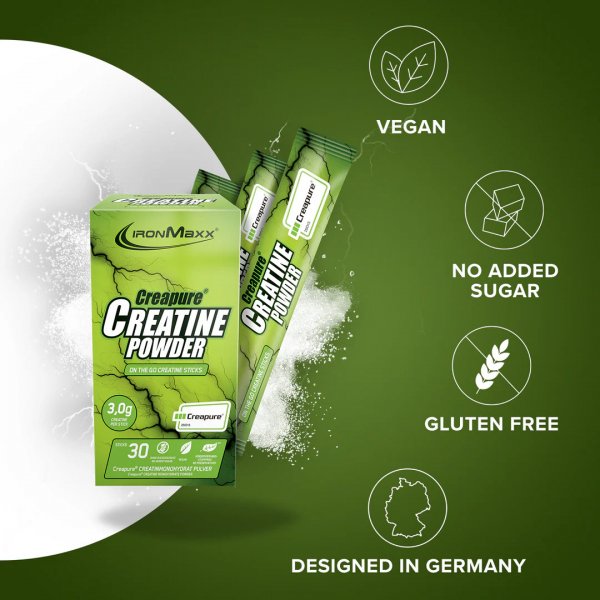 Ironmaxx Creatine Creapure Powder (3,4 gr*30 Adet) - Görsel 2